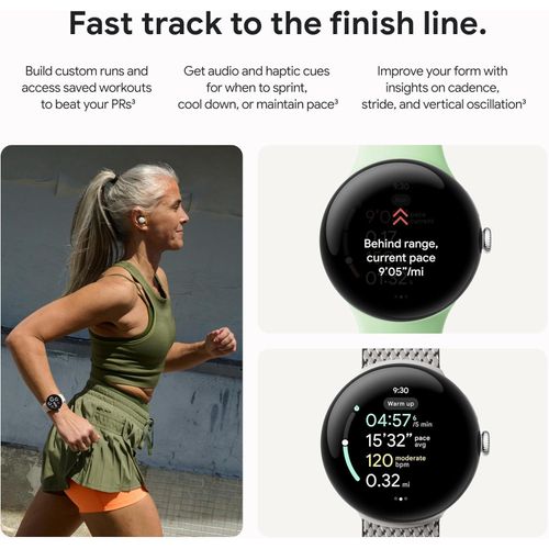 Google Pixel Watch 3 (41mm) Android Smartwatch With Fit Bits - Black