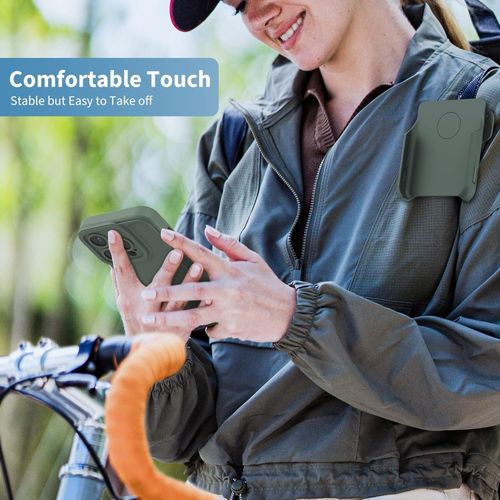 IPhone 15 14 13 12 11 Pro Max Case,Dual-Layer Silicone+PC Enhanced Four Corners Anti-Drop Shock Absorption Cover With 360&deg; Rotatable Durable Back Clip Holster Military Shockproof Case-Green