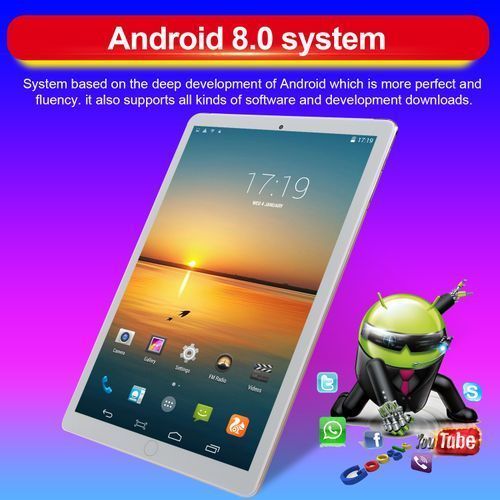 C Idea 10 Inch Tablet PC RAM 4GB +ROM 128GB WiFi Bluetooth GPS Game -golden