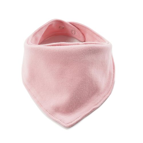 Cotton Bandana Bibs Solid Color Baby Triangular Neck Scarf Drool Bibs for Girl Boys Drooling and Teething 28*32cm New,Pink NO5111