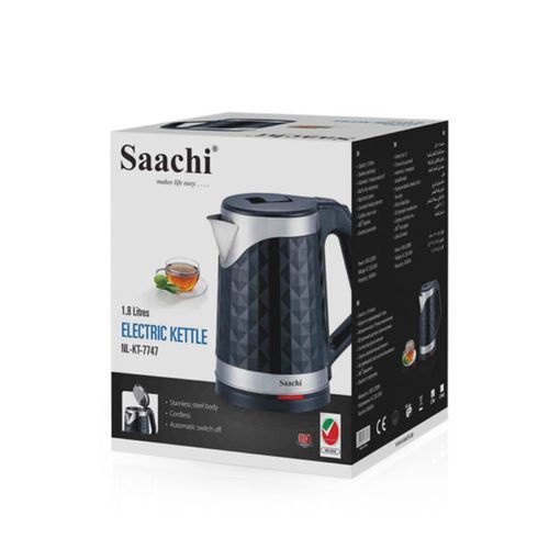 Saachi Stainless Steel And Plastic Electric Kettle Of 2 Liters-Silver Black