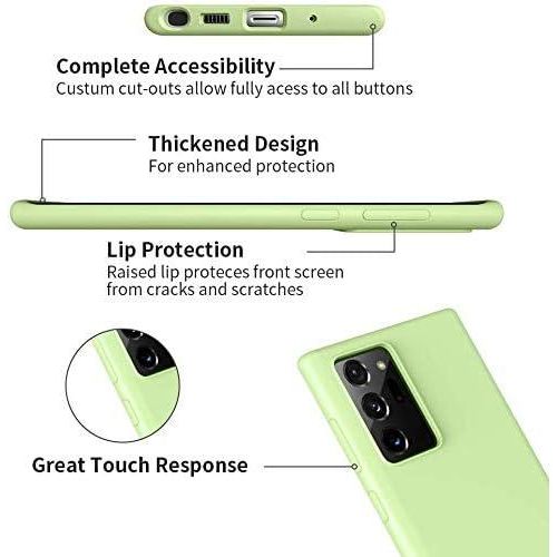 Samsung Note 20, Note 20 Ultra 5G Liquid Silicone Cover-Light Green