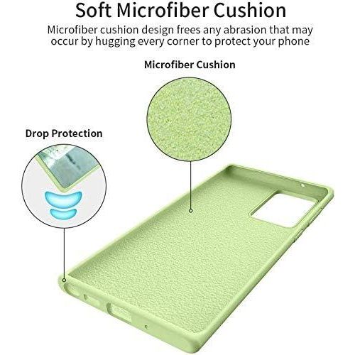 Samsung Note 20, Note 20 Ultra 5G Liquid Silicone Cover-Light Green