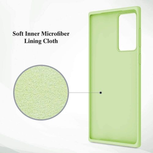 Samsung Note 20, Note 20 Ultra 5G Liquid Silicone Cover-Light Green