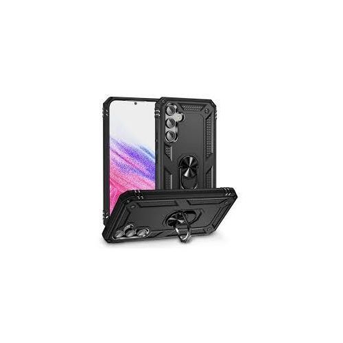 Samsung Galaxy A50, A51, A52, A53, A54 5G Phone Case , Military Grade Shockproof Drop Protection Phone Cover With Metal Ring Kickstand - Black