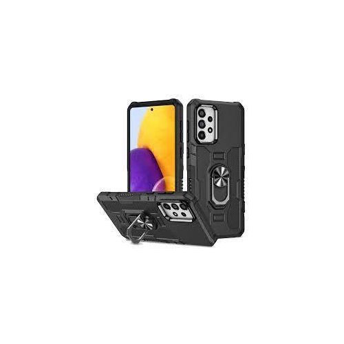 Samsung Galaxy A50, A51, A52, A53, A54 5G Phone Case , Military Grade Shockproof Drop Protection Phone Cover With Metal Ring Kickstand - Black