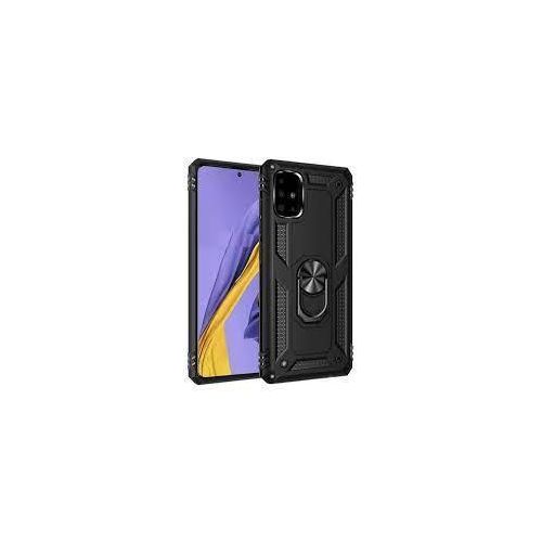Samsung Galaxy A50, A51, A52, A53, A54 5G Phone Case , Military Grade Shockproof Drop Protection Phone Cover With Metal Ring Kickstand - Black