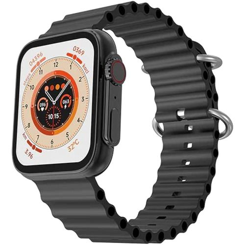 Ultra 8 Smart Watch With Free Earbuds - Black, White