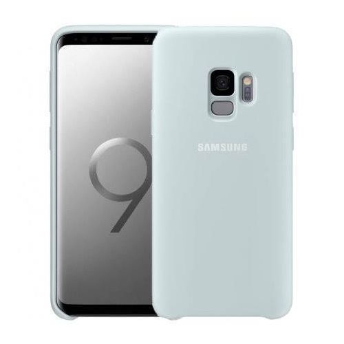 Samsung  Galaxy S9 / S9+ Luxury Soft Rubber Liquid Silicone Skin Touch Feel Cover Case Blue Phone Case Screen Protector