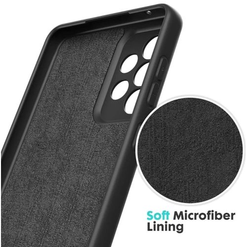 Samsung Galaxy A53 Luxury Soft Rubber Liquid Silicone Skin Touch Feel Cover Case Black