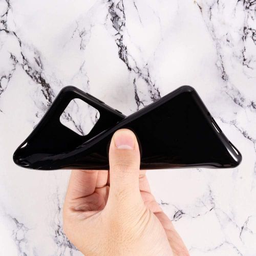 Sharp Aquos Sense 5G Case, Scratch Resistant Soft TPU Back Cover Shockproof Silicone Gel Rubber Bumper Anti-Fingerprints Full-Body Protective Case Cover-Black
