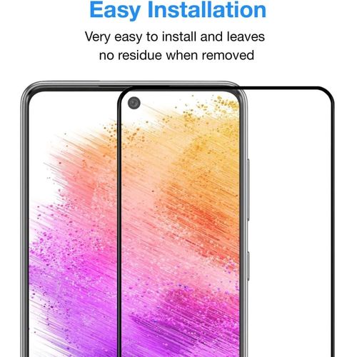 Samsung Galaxy A70 A71 A72 A73 5G Screen Protector Glass Full Glue Tempered Screen Guard Anti-Fingerprints Shatter-Resistant-Black