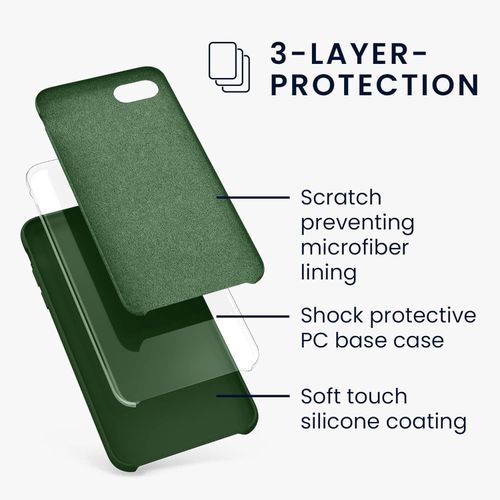 IPhone 7, 7 Plus, 8, 8 Plus Silicone Case - TPU Silicone Phone Cover With Soft Finish - Dark Green