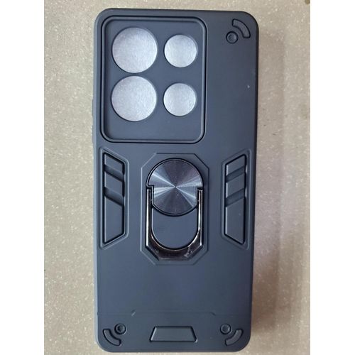 Infinix Note 10 11 12 20 30 40  I Pro 4G 5G X68 Built-in Ring Magnetic Kickstand Compatible With 2 In 1 Shockproof Phone Case Cover -Black