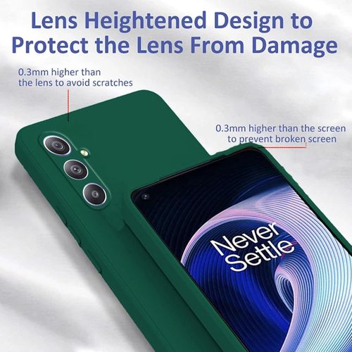 Samsung Galaxy A34 5G Case, Soft TPU Liquid Silicone Case, Shockproof Rubber Silicone Gel, Case -Green