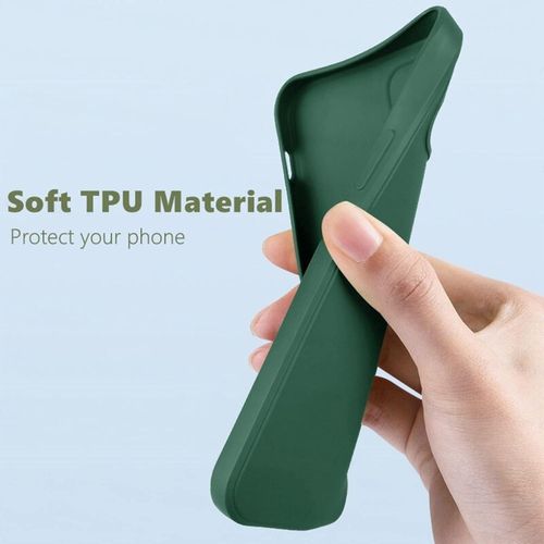 Samsung Galaxy A34 5G Case, Soft TPU Liquid Silicone Case, Shockproof Rubber Silicone Gel, Case -Green