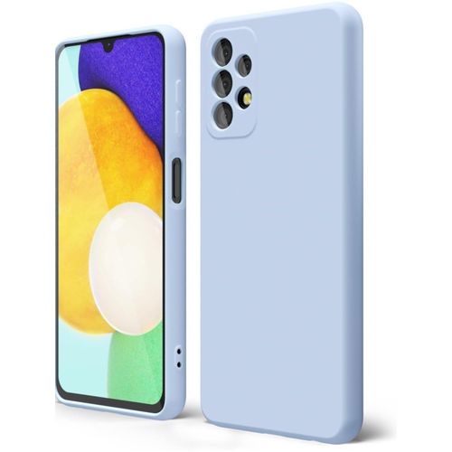 Samsung Galaxy A32 5G Soft Rubber Liquid Silicone Case Cover Sky Blue
