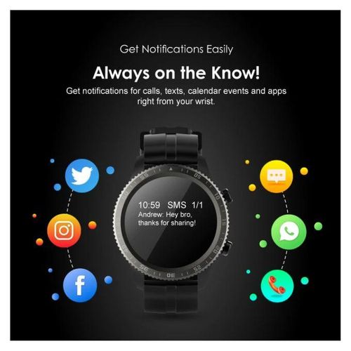 Oraimo Tempo-W3/2 Smart Watch Health Monitor IP67 Waterproof -black