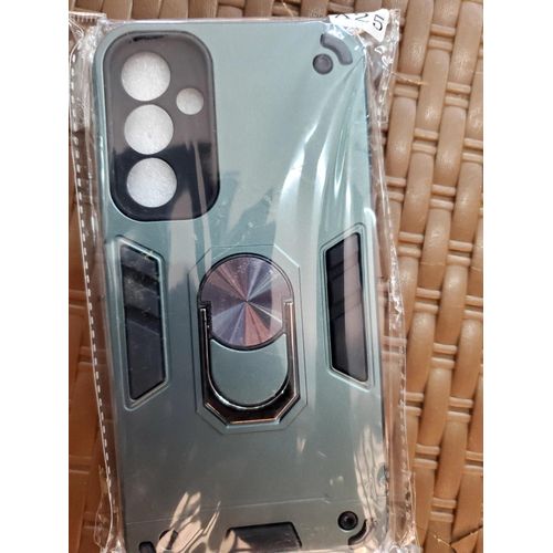 Samsung Galaxy A20, A21, A22, A23, A24, A25 Case Military Grade Cover With Ring Car Mount Kickstand- Green