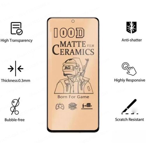 Samsung 2pcs Matte Ceramic Film Screen Protector For Galaxy S23 Ultra Anti-Scratch Protector Black