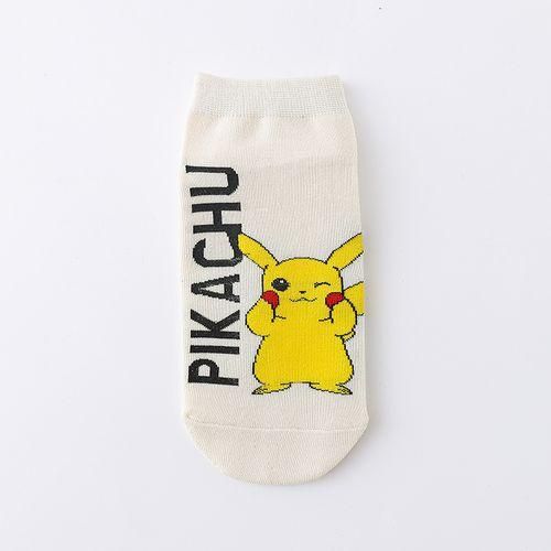 Invisible Summer Anime Cartoon Pokemon Boat Cotton Socks
