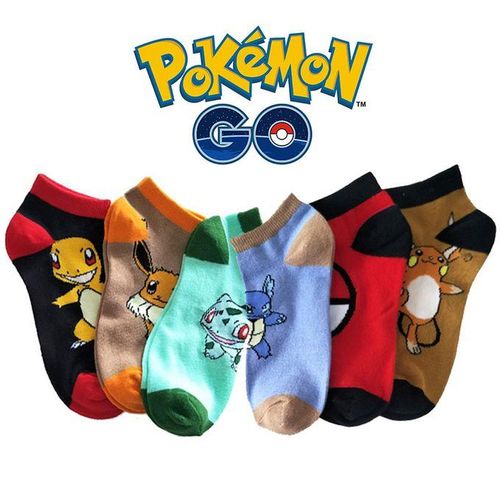 Invisible Summer Anime Cartoon Pokemon Boat Cotton Socks