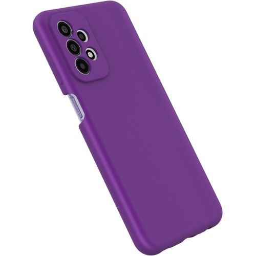 Samsung Galaxy A70, A71, A72, A73 Case, Slim Liquid Silicone Shockproof Anti-scratch , With Screen Guard Protective Soft Rubber Gel Phone Case Cover - Purple