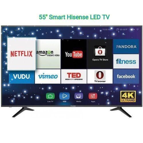 Hisense 55" inch Ultra HD Smart (Netflix,YouTube, NBC viewing & others), HDMI, USB ports & VGA input included - LED TV - Black
