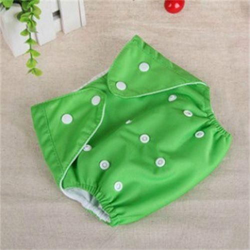 Baby Cloth Reusable Diapers Nappies Washableborn Ajustable Diapers Nappy Changing Diaper Children Washable Cloth Diapers, Size:InsertGreen