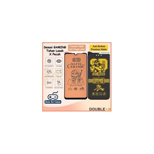 Samsung Galaxy A12 A13 A14 A15 5G Ultra Matte Ceramic Screen Protector Anti Fingerprint Scratch Guard -Black