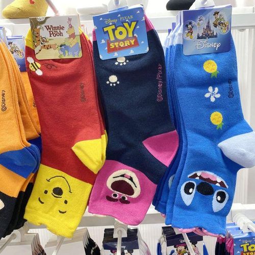 Mid Mickey Donald Cotton Socks Cartoon Duck Tube Disney