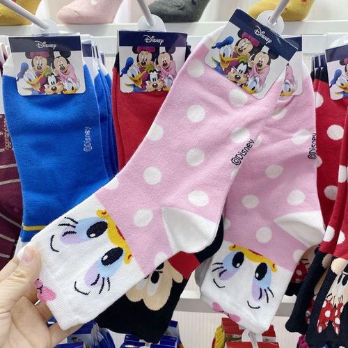 Mid Mickey Donald Cotton Socks Cartoon Duck Tube Disney