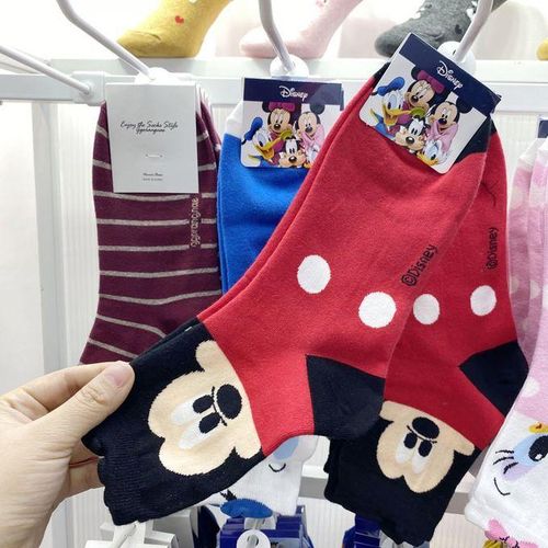 Mid Mickey Donald Cotton Socks Cartoon Duck Tube Disney