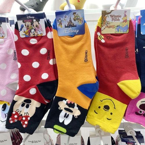 Mid Mickey Donald Cotton Socks Cartoon Duck Tube Disney
