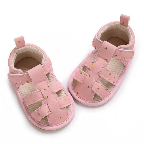 Pink Baby Cute Print Casual Sandals Female Baby Soft Rubber Sole Anti Slip Walking Shoes For Summer
