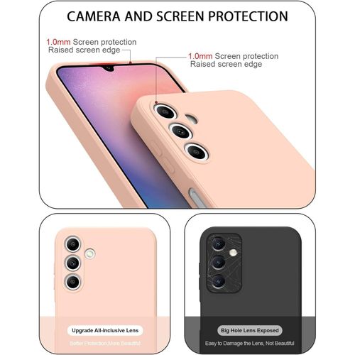 Samsung Galaxy A20, A21, A22 4G, A23, A24, A25 Silicon Phone Cover Case-Pink