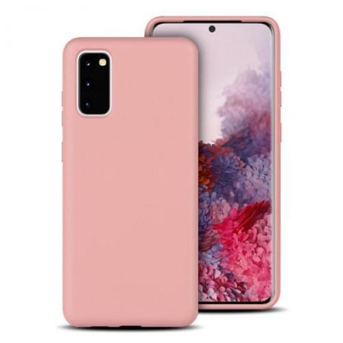 Samsung Galaxy S20 Luxury Soft Liquid Silicone Skin Touch Feel Cover Case Pink
