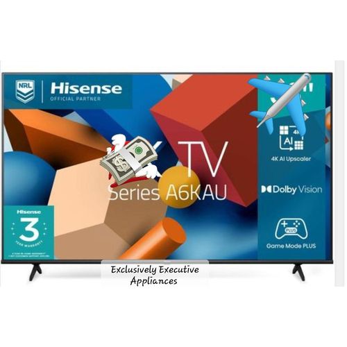 Hisense 43" Inch Smart TV 2024 Model, Original TV YouTube, Netflix, Inbuilt Free Local Channels, USB & HDMI Ports - Black