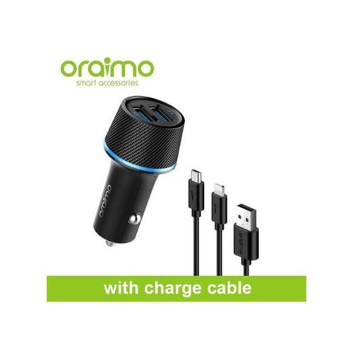 Oraimo Car Potable Quality Charger-Black