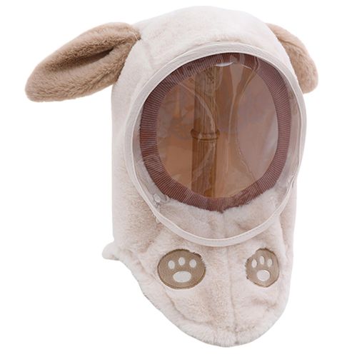 Kids Winter Hats Neck Warmer with Mask Soft Skin-friendly Winter Hat Face Cover Neck Warmer Warm One Piece Hat for Boys Girls,Beige,Long Eared Rabbit Hat NO5148
