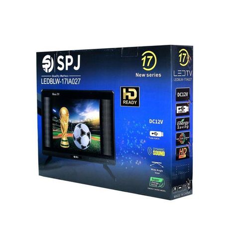 SPJ 17 Inch DVB/T2 Full Glass Digital Tv (Solar Compatible) - Black