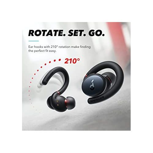 Anker Soundcore Sport X10 Wireless Earphones Rotatable Ear Hooks Deep Bass - Black