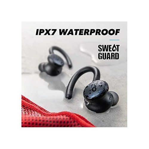 Anker Soundcore Sport X10 Wireless Earphones Rotatable Ear Hooks Deep Bass - Black