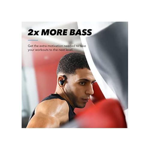 Anker Soundcore Sport X10 Wireless Earphones Rotatable Ear Hooks Deep Bass - Black