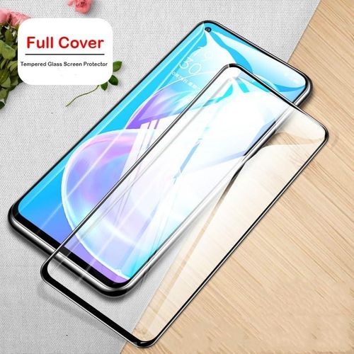 Tecno Spark 20 C Pro + 5G Tempered Glass Screen Protector Guard Full Edge To Edge 9H Full Glue FHD With Easy Installation Kit-Black