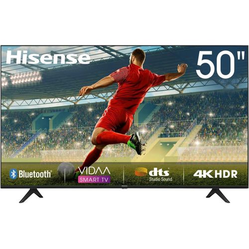 Hisense 50 Inch 4K UHD Smart With Dolby Vision YouTube, Netflix, Bluetooth & Wi-Fi, Digital LED TV - Black