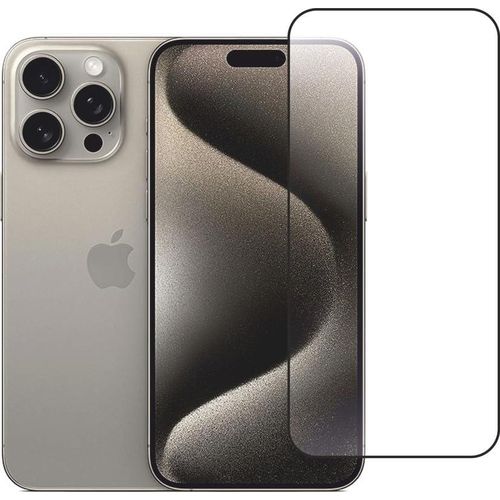 IPhone 15, 15 Plus, 15 Pro, 15 Pro Max Full Glue Tempered Glass-Black