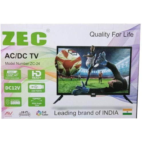 Zec AC/DC 24 Inch Television With Dynamic Sound And Wide Angle View-Black