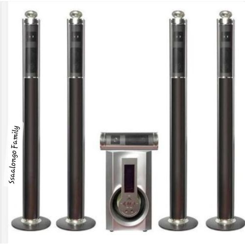 Bluetooth Home Theatre 5.1 Multi-Media Speaker Woofer Mega Bass System - Black, Silver