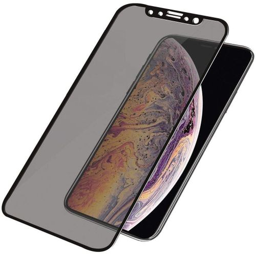 IPhone X, XR, XS, XS Max Full Cover Black Privacy Tempered Glass Screen Protector-Black